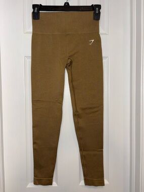 Gymshark Adapt Seamless Leggings camel brown size small workout